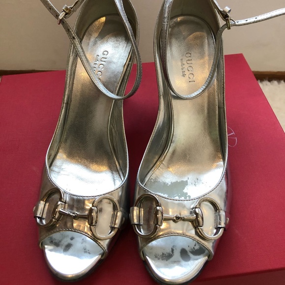 Silver Gucci wedges - Picture 1 of 4
